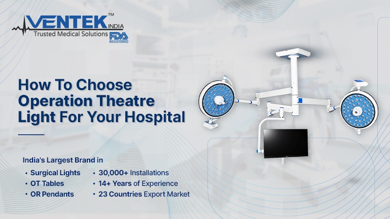The success of any operation depends on several factors, such as the skills of the surgeon, involvement of the supporting crew, environmental conditions and hygiene. But all of it is severely impacted if the lighting of the room is poor. A well-lit space is a basic requirement in any surgical room. Special lighting equipment is made for these settings, because the general-purpose lights are not suitable here. A reliable operation theatre light illuminates the room with consistent lighting without putting a strain on the eyes of everyone present in the room. Vandana Surgicals/Ventek Care Pvt. Ltd. makes a wide variety of OT lights with remarkable features. There are a lot more factors that are associated with these lights that we are going to learn about in this buying guide. Operation Theatre Light Features You Must Consider 1. Illumination & Clarity The main function of any operation theatre light is to illuminate the vital areas with clarity. High colour rendering index for clear identification of tissues, and HD optics without generation of heat are essential factors. 2. Shadow Minimization Shadows are never welcomed in the operation theatres because they obstruct the view of the surgeon, which is highly risky given the critical nature of operations. Therefore, the lights from multiple angles ensure the lighting is continuous even if a particular light is blocked. 3. Safety Additions Surgery rooms are one of the most hygienic spaces simply because of rigorous safety considerations. Anti-bacterial coating, sterilizable handle, Epoxy Nano-Powder coating for rust protection are some of the key safety additions. 4. Positioning While conducting an operation, the angles of light are manoeuvred for better viewing. However, finding the right angle can be challenging even for experienced members in the room. With flexible mechanics and a stable design, the positioning can be done with precision. 5. Remote Access A centralized system for operation theatre light does wonders in the surgery room. It gives remote control to the operators so they don’t have to manually adjust the lighting. It allows them to sync multiple lights, coordinate, and operate various control options. To Sum Up When buying a system of OT lights, look for a balance of all the essential factors. Brightness, Colour Rendering Index, Shadow Free Design for clear vision, anti-bacterial and anti-rust for hygiene, and smart controls with remote access, memory function for excellent efficiency are the key features of an operation theatre light. Get in touch with our team at Vandana Surgicals/Ventek Care Pvt. Ltd. and explore our innovative collection of OT lights.