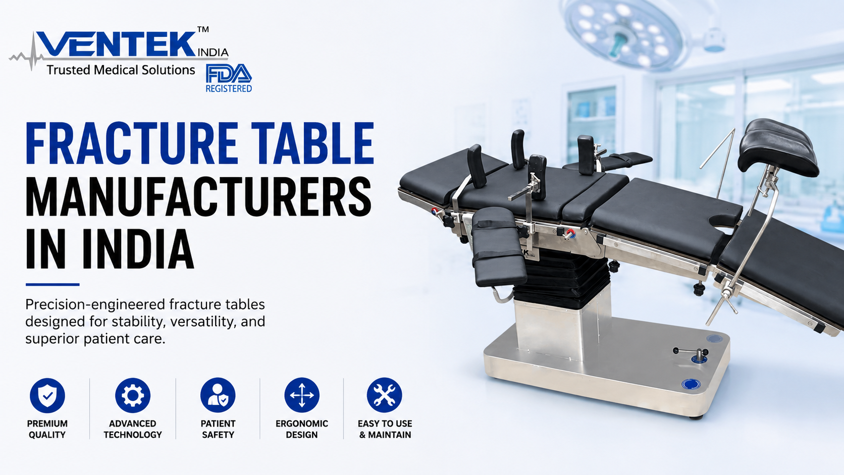 Ventek Fracture Table Medical Advertisement